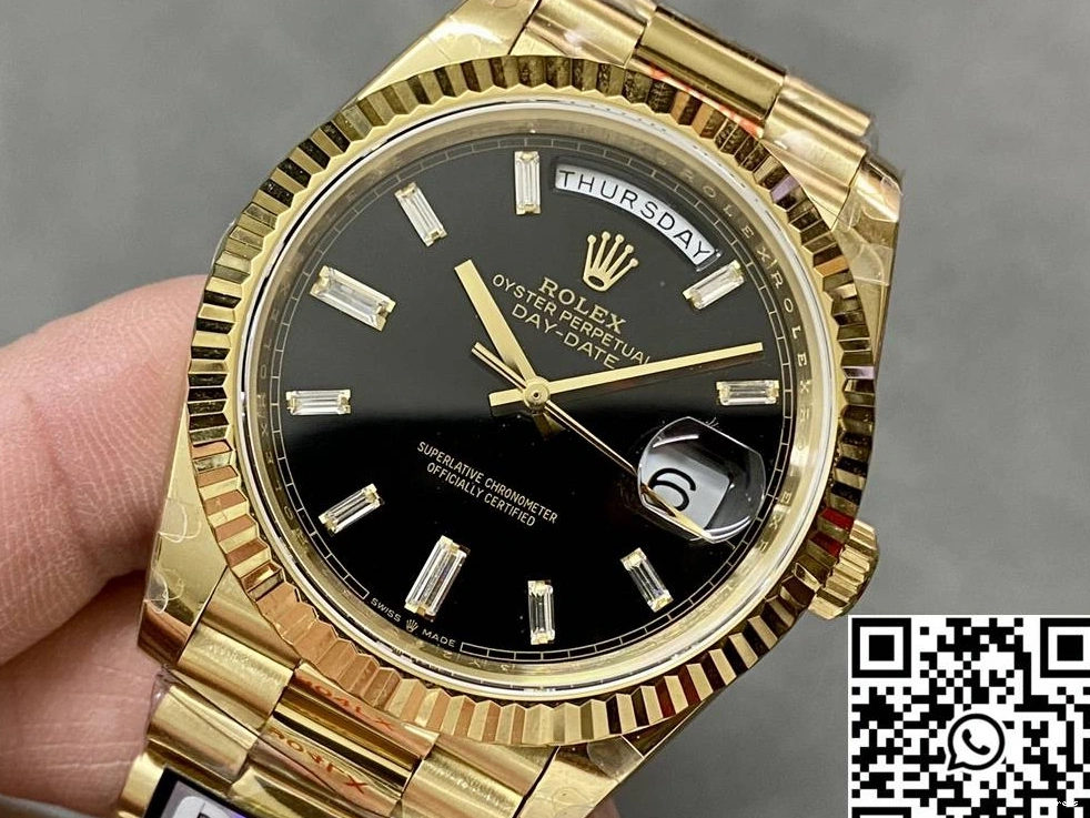 Steel Diamond Date Factory M228238-0059 Dial v5 Hourmarker QF Black Rolex Day Tungsten 0320